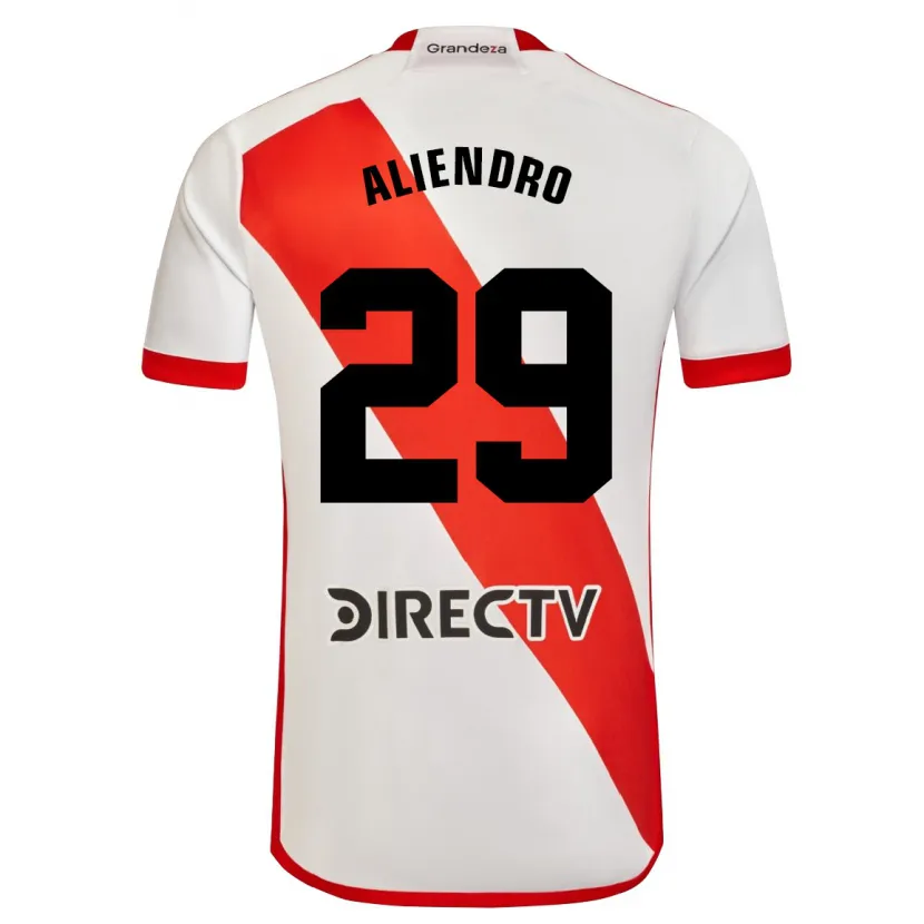 Danxen Enfant Maillot Rodrigo Aliendro #29 Blanc Rouge Tenues Domicile 2024/25 T-Shirt