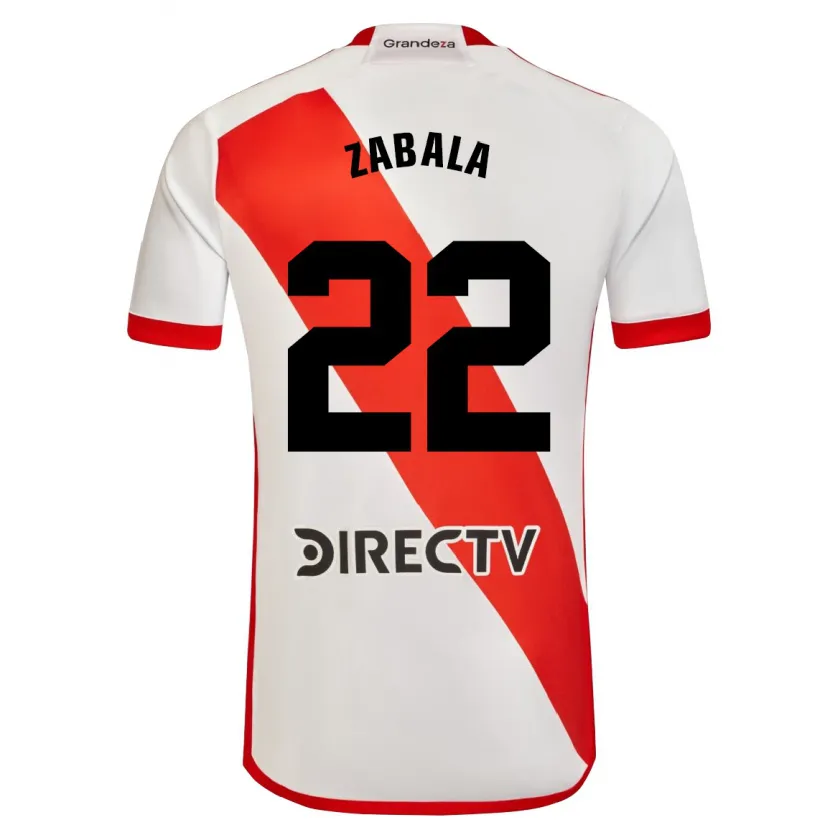 Danxen Enfant Maillot Daniel Zabala #22 Blanc Rouge Tenues Domicile 2024/25 T-Shirt