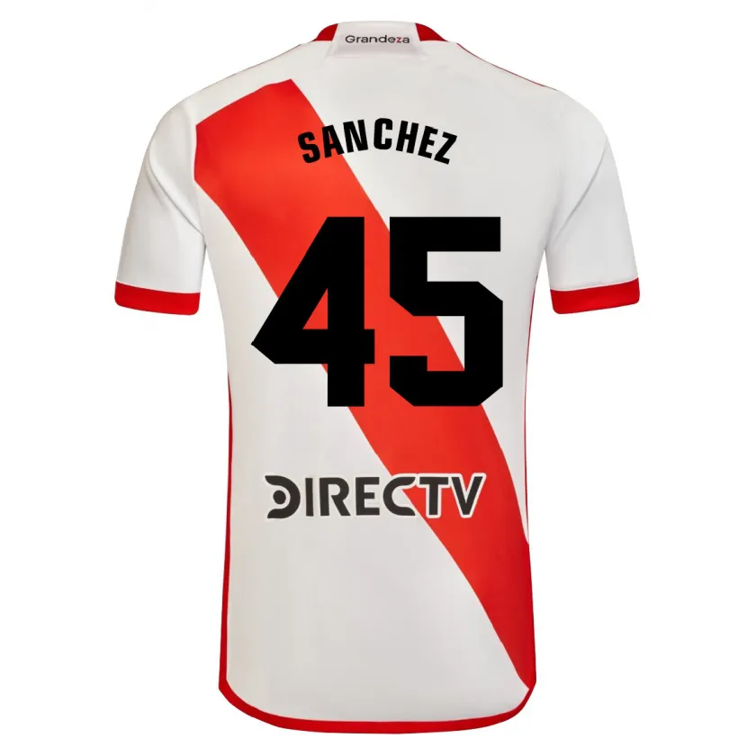 Danxen Enfant Maillot Sebastián Sánchez #45 Blanc Rouge Tenues Domicile 2024/25 T-Shirt