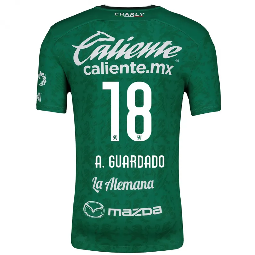 Danxen Enfant Maillot Andrés Guardado #18 Vert Blanc Tenues Domicile 2024/25 T-Shirt