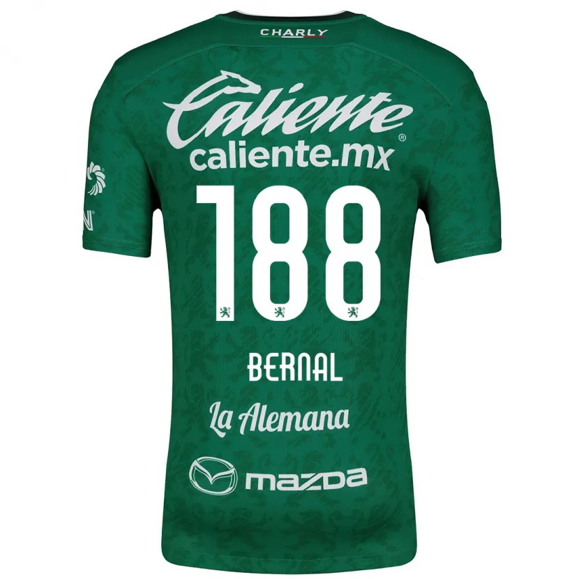 Danxen Enfant Maillot Juan Bernal #188 Vert Blanc Tenues Domicile 2024/25 T-Shirt