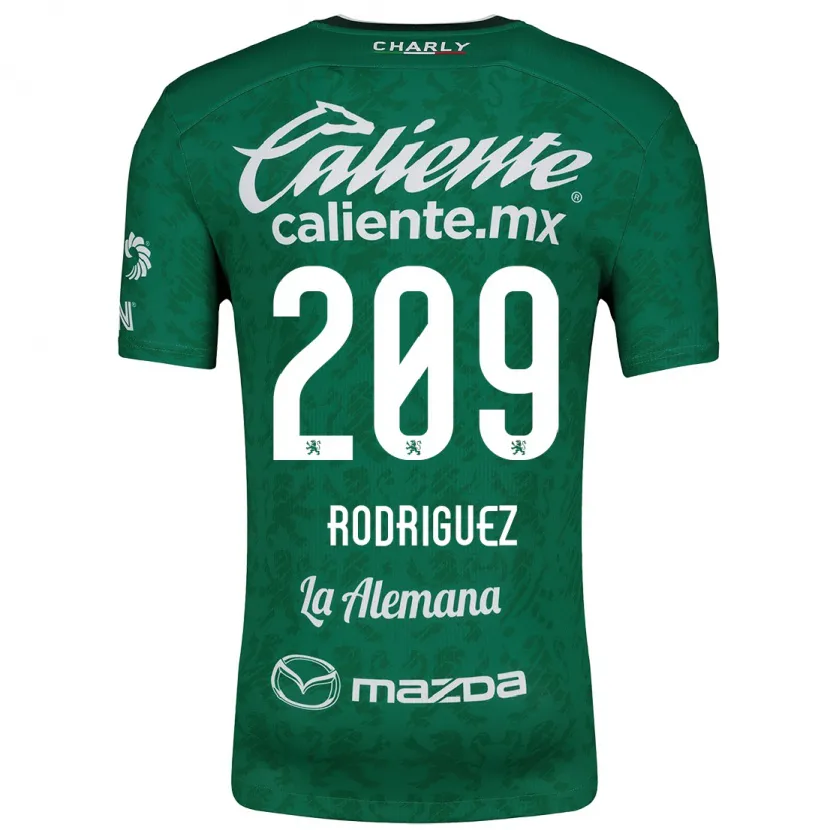 Danxen Enfant Maillot Víctor Rodríguez #209 Vert Blanc Tenues Domicile 2024/25 T-Shirt