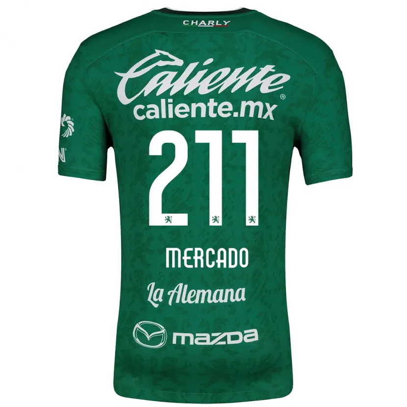 Danxen Enfant Maillot Diego Mercado #211 Vert Blanc Tenues Domicile 2024/25 T-Shirt