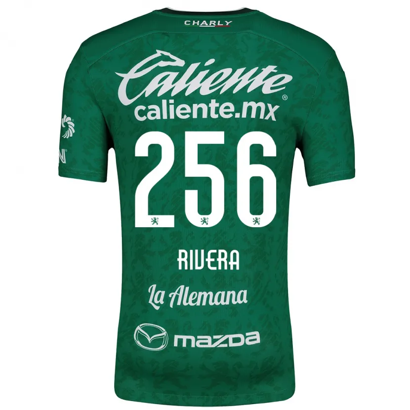 Danxen Enfant Maillot Fernando Rivera #256 Vert Blanc Tenues Domicile 2024/25 T-Shirt