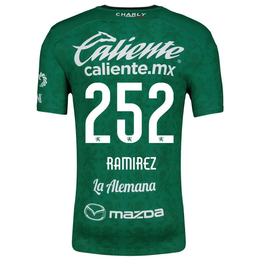 Danxen Enfant Maillot Luis Ramírez #252 Vert Blanc Tenues Domicile 2024/25 T-Shirt