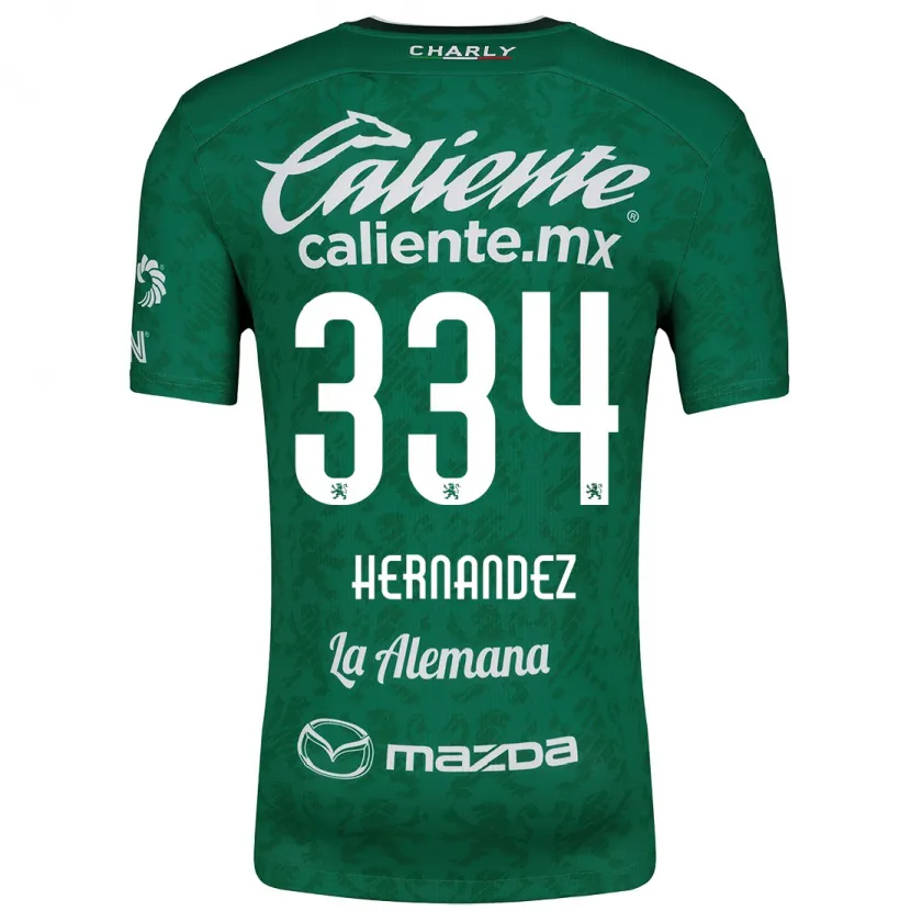 Danxen Enfant Maillot Alan Hernández #334 Vert Blanc Tenues Domicile 2024/25 T-Shirt