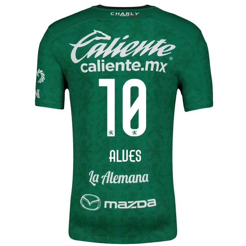 Danxen Enfant Maillot Maria Alves #10 Vert Blanc Tenues Domicile 2024/25 T-Shirt