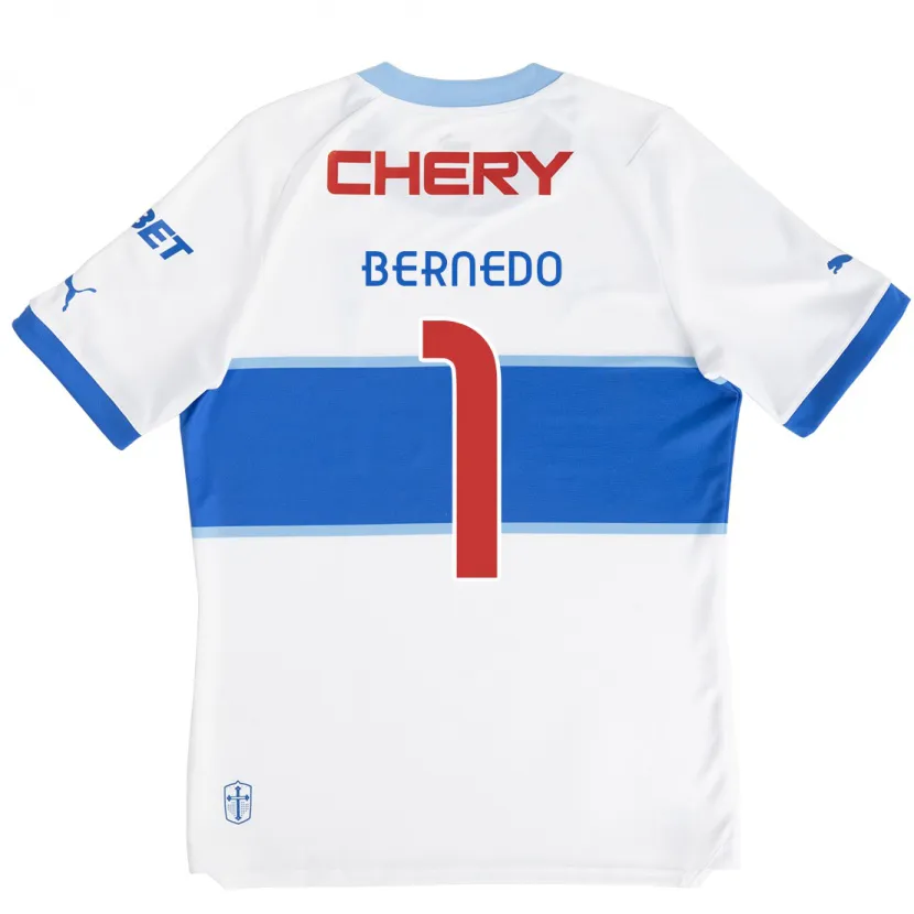 Danxen Enfant Maillot Vicente Bernedo #1 Blanc Bleu Tenues Domicile 2024/25 T-Shirt