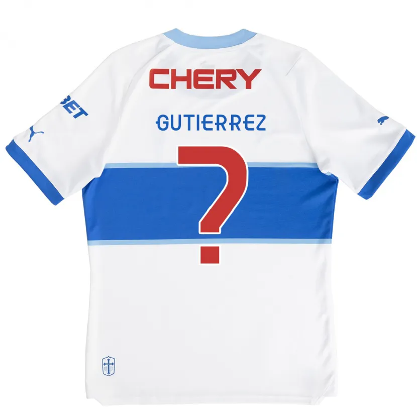 Danxen Enfant Maillot Felipe Gutierrez #0 Blanc Bleu Tenues Domicile 2024/25 T-Shirt