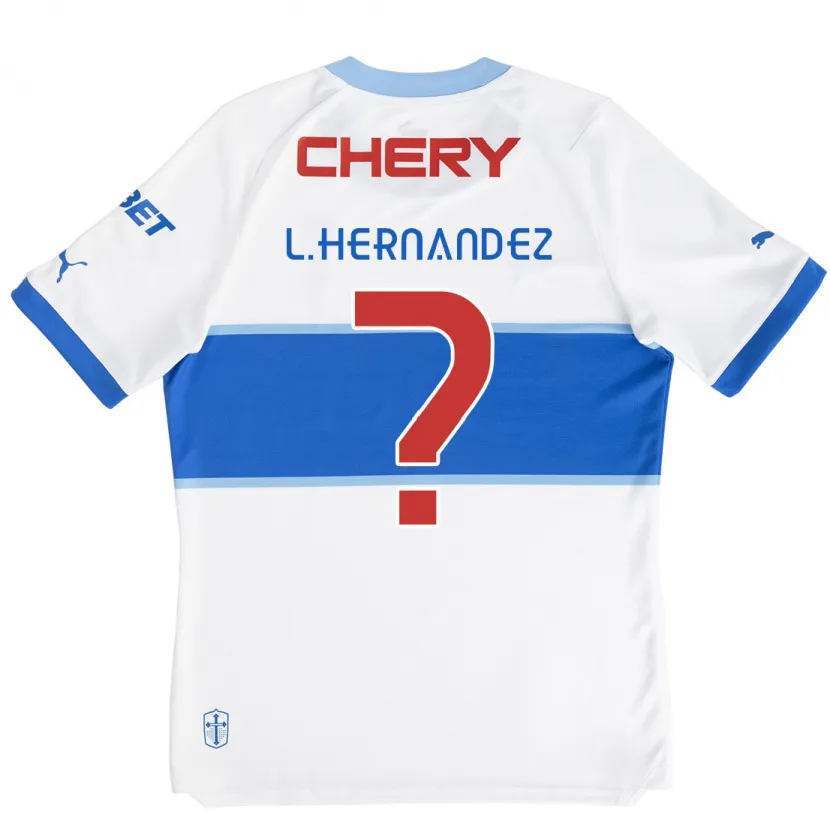 Danxen Enfant Maillot Luis Felipe Hernández #0 Blanc Bleu Tenues Domicile 2024/25 T-Shirt