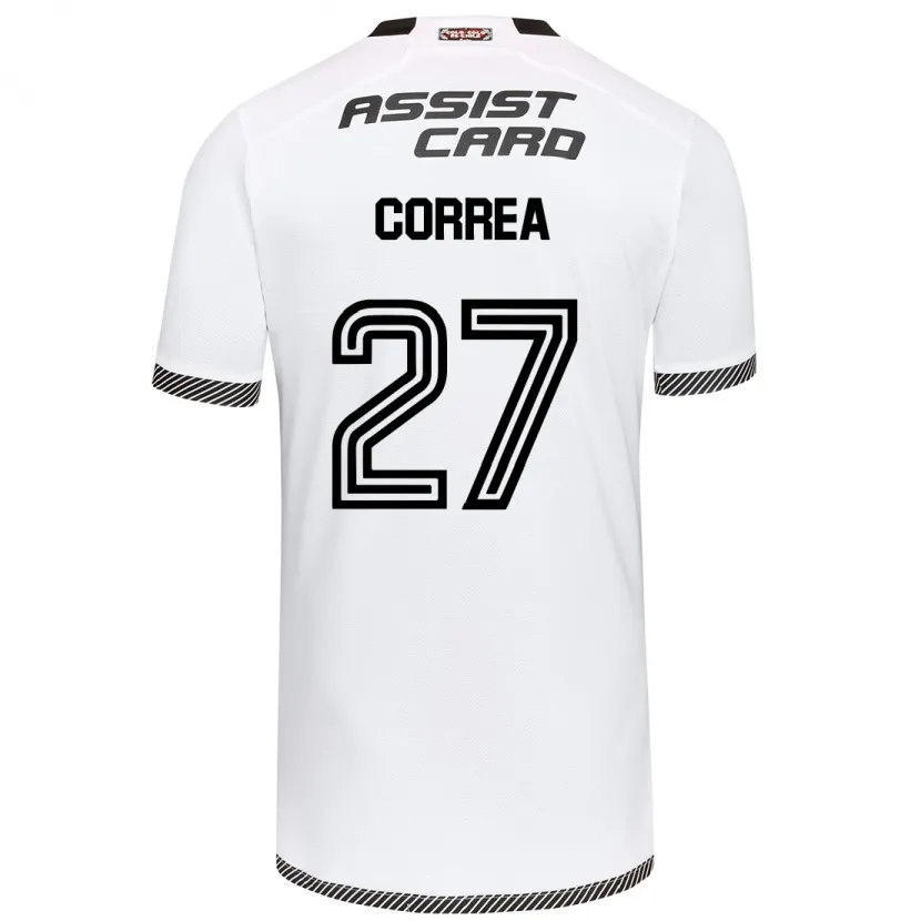 Danxen Enfant Maillot Javier Correa #27 Blanc Noir Tenues Domicile 2024/25 T-Shirt