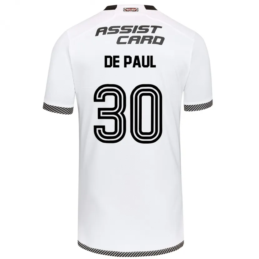 Danxen Enfant Maillot Fernando De Paul #30 Blanc Noir Tenues Domicile 2024/25 T-Shirt