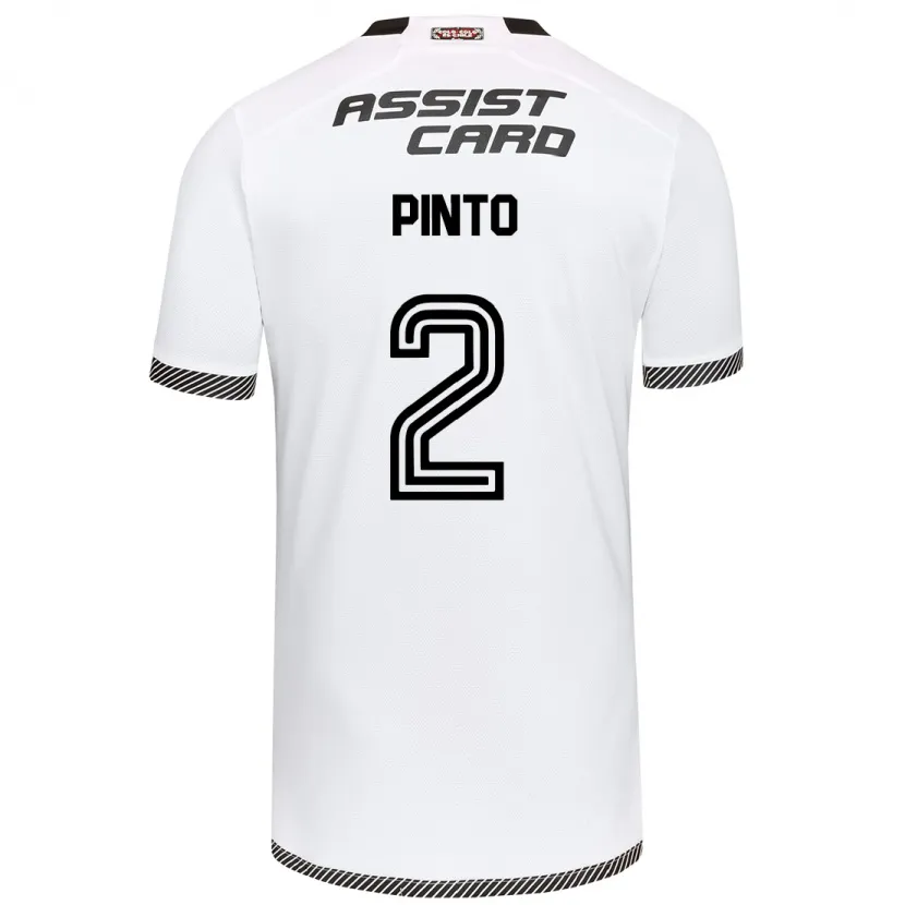 Danxen Enfant Maillot Matías Pinto #2 Blanc Noir Tenues Domicile 2024/25 T-Shirt