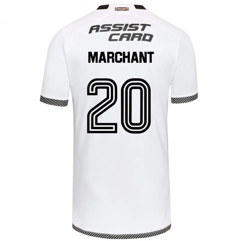 Danxen Enfant Maillot Francisco Marchant #20 Blanc Noir Tenues Domicile 2024/25 T-Shirt