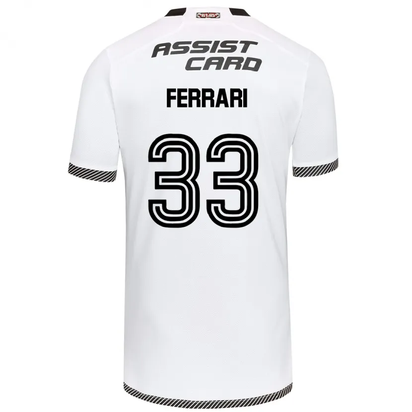 Danxen Enfant Maillot Matías Ferrari #33 Blanc Noir Tenues Domicile 2024/25 T-Shirt