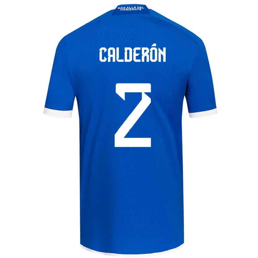 Danxen Enfant Maillot Franco Calderón #2 Bleu Blanc Tenues Domicile 2024/25 T-Shirt