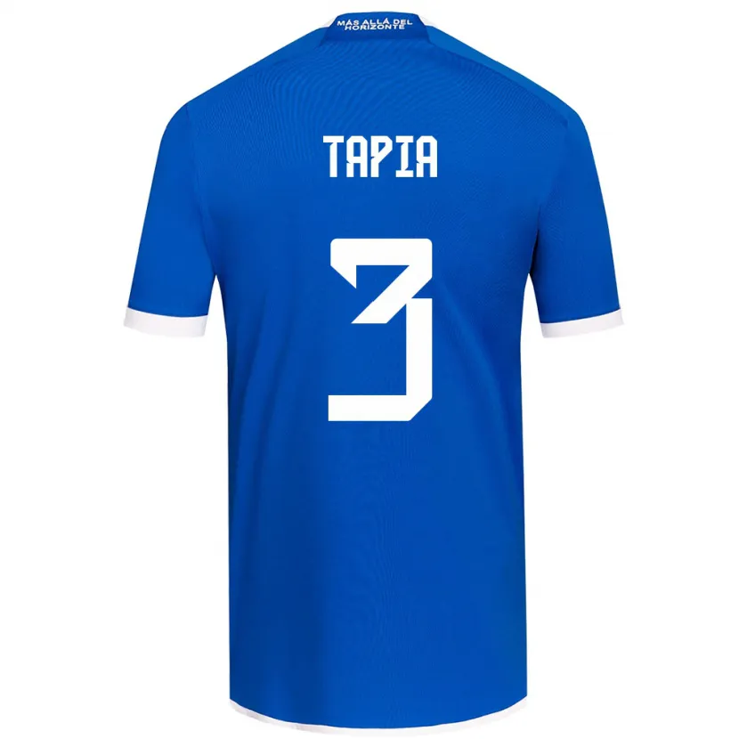 Danxen Enfant Maillot Ignacio Tapia #3 Bleu Blanc Tenues Domicile 2024/25 T-Shirt