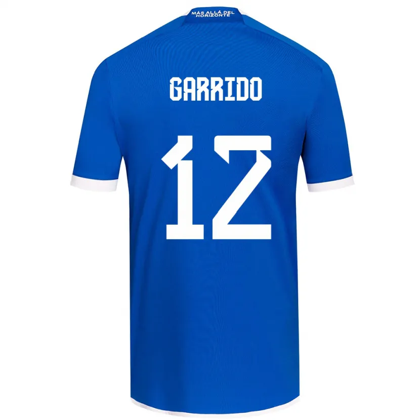 Danxen Enfant Maillot Pedro Garrido #12 Bleu Blanc Tenues Domicile 2024/25 T-Shirt