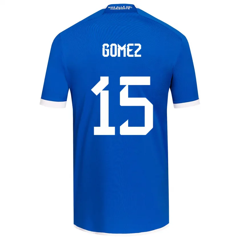 Danxen Enfant Maillot Juan Pablo Gómez #15 Bleu Blanc Tenues Domicile 2024/25 T-Shirt