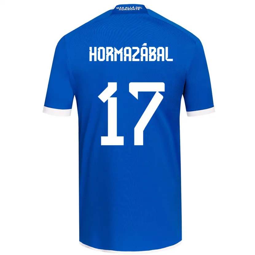 Danxen Enfant Maillot Fabián Hormazábal #17 Bleu Blanc Tenues Domicile 2024/25 T-Shirt