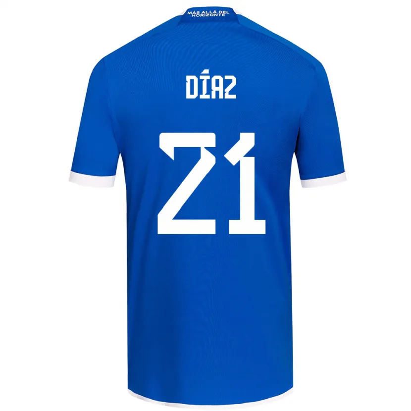 Danxen Enfant Maillot Marcelo Díaz #21 Bleu Blanc Tenues Domicile 2024/25 T-Shirt