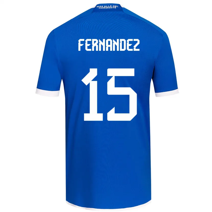 Danxen Enfant Maillot Vicente Fernández #15 Bleu Blanc Tenues Domicile 2024/25 T-Shirt