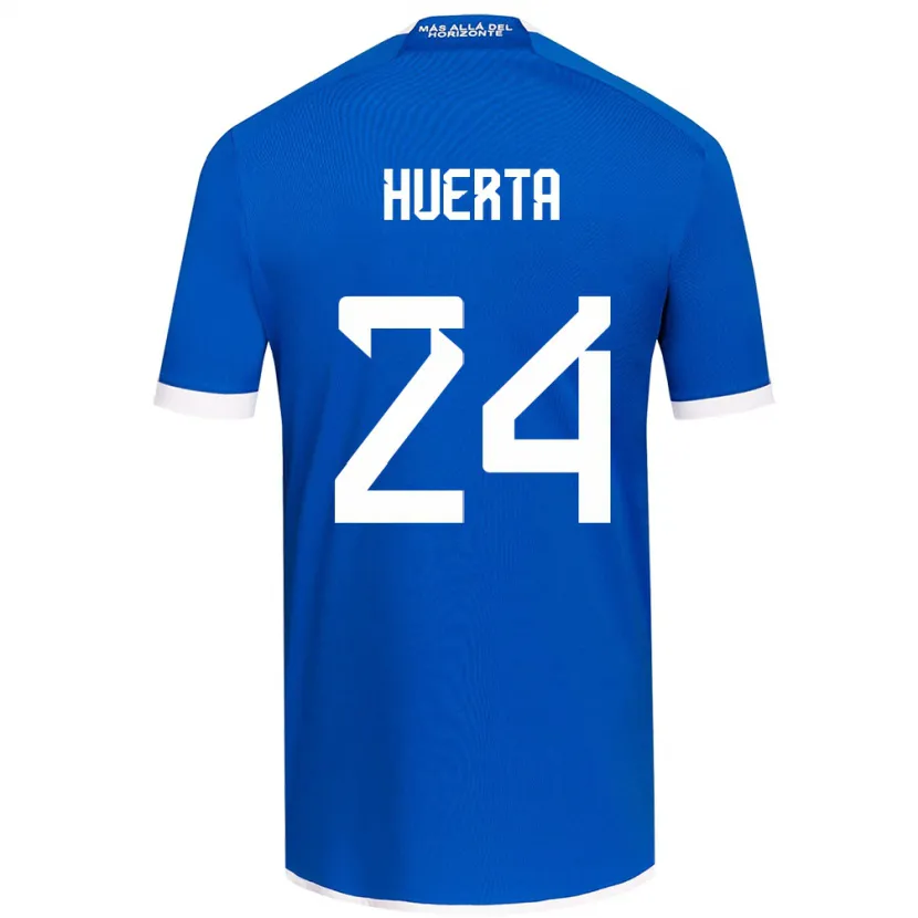 Danxen Enfant Maillot Renato Huerta #24 Bleu Blanc Tenues Domicile 2024/25 T-Shirt