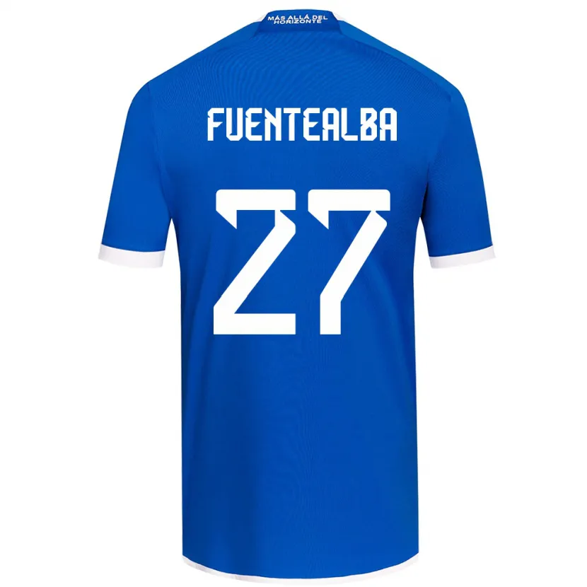 Danxen Enfant Maillot Jeison Fuentealba #27 Bleu Blanc Tenues Domicile 2024/25 T-Shirt