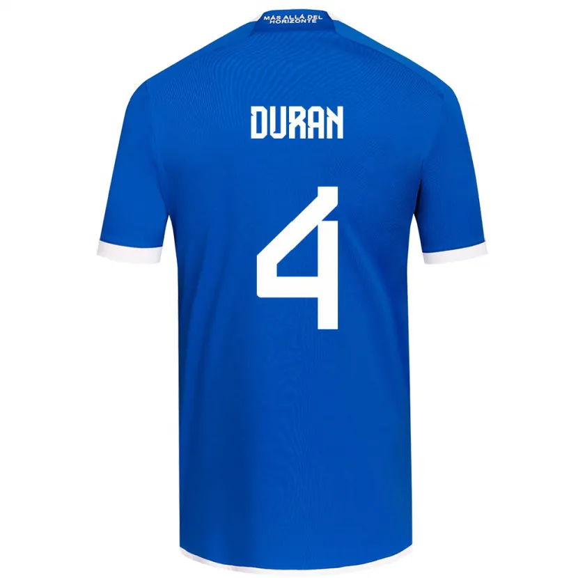 Danxen Enfant Maillot Ignacia Durán #4 Bleu Blanc Tenues Domicile 2024/25 T-Shirt