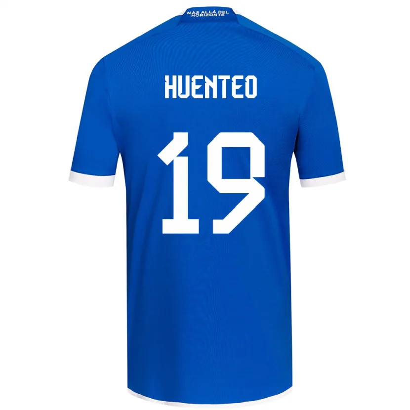 Danxen Enfant Maillot Yessenia Huenteo #19 Bleu Blanc Tenues Domicile 2024/25 T-Shirt