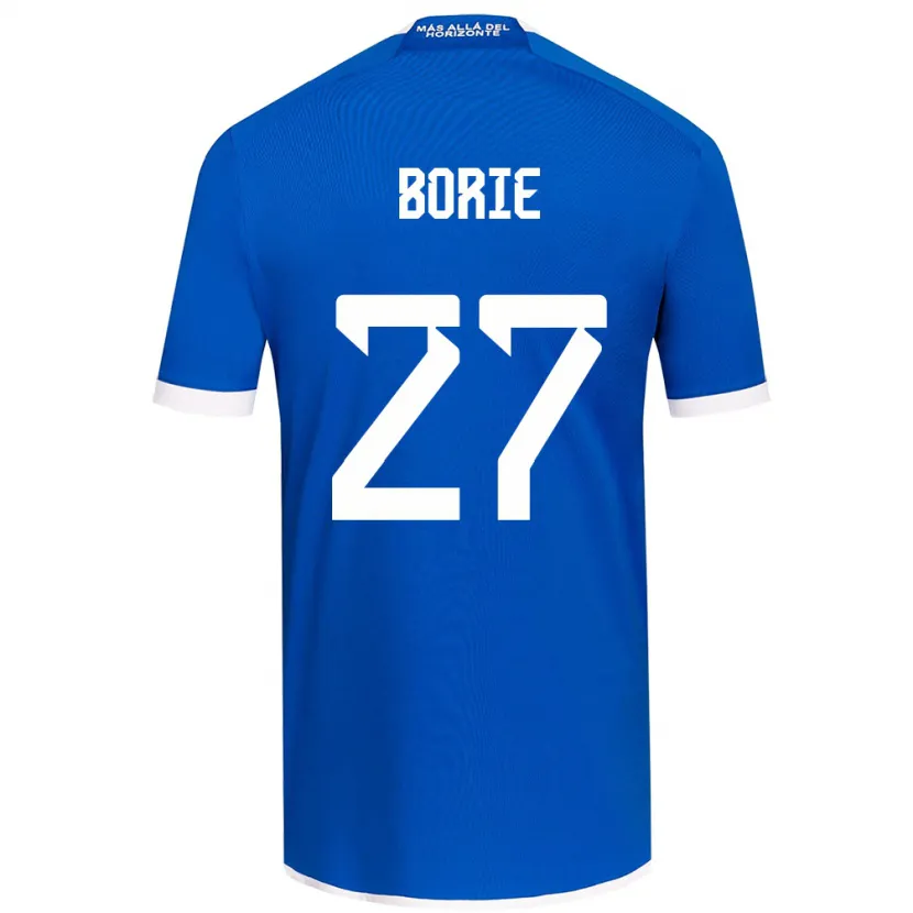 Danxen Enfant Maillot Emilie Borie #27 Bleu Blanc Tenues Domicile 2024/25 T-Shirt