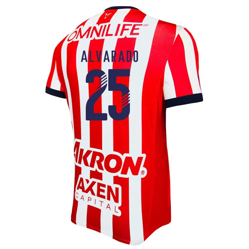 Danxen Enfant Maillot Roberto Alvarado #25 Rouge Blanc Bleu Tenues Domicile 2024/25 T-Shirt