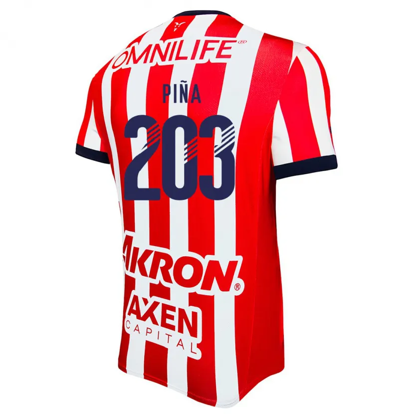 Danxen Enfant Maillot Fernando Piña #203 Rouge Blanc Bleu Tenues Domicile 2024/25 T-Shirt