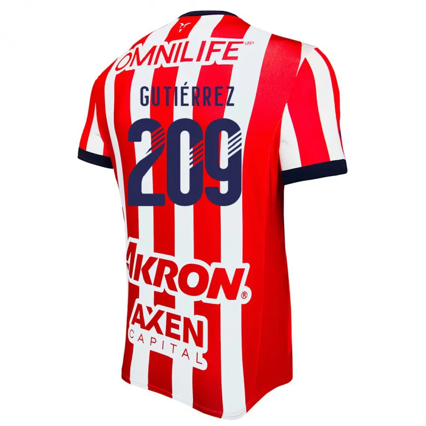 Danxen Enfant Maillot Edgar Gutiérrez #209 Rouge Blanc Bleu Tenues Domicile 2024/25 T-Shirt