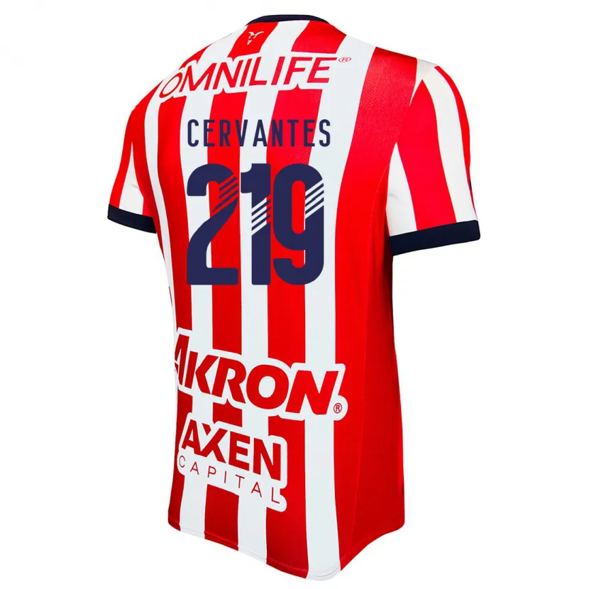 Danxen Enfant Maillot Daniel Cervantes #219 Rouge Blanc Bleu Tenues Domicile 2024/25 T-Shirt