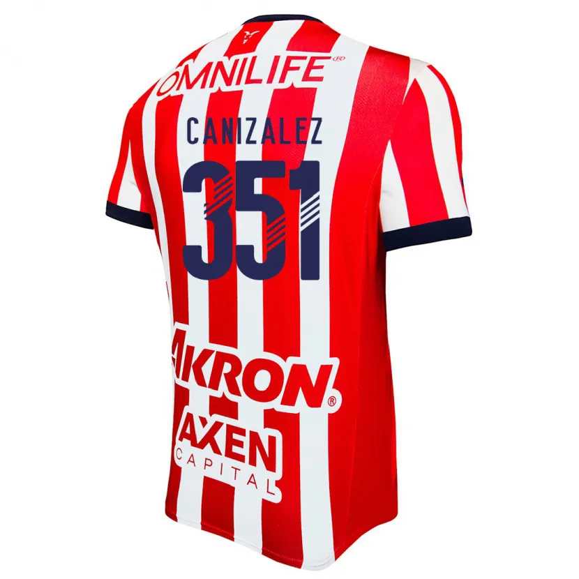 Danxen Enfant Maillot Djorkaeff Canizalez #351 Rouge Blanc Bleu Tenues Domicile 2024/25 T-Shirt