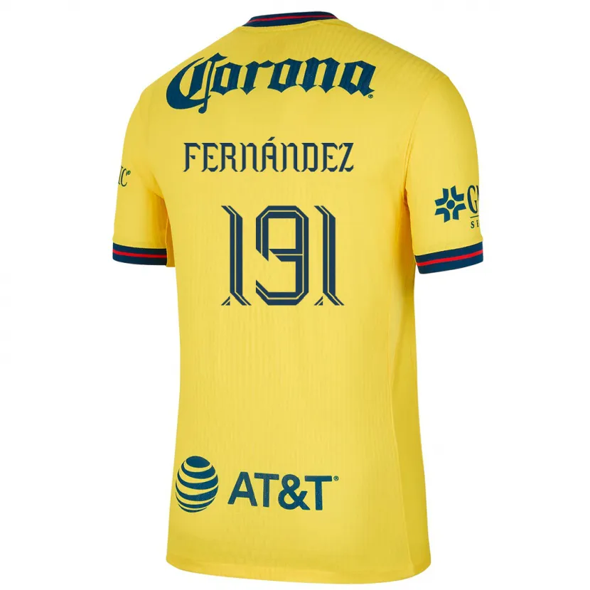 Danxen Enfant Maillot Adrián Fernández #191 Jaune Bleu Tenues Domicile 2024/25 T-Shirt