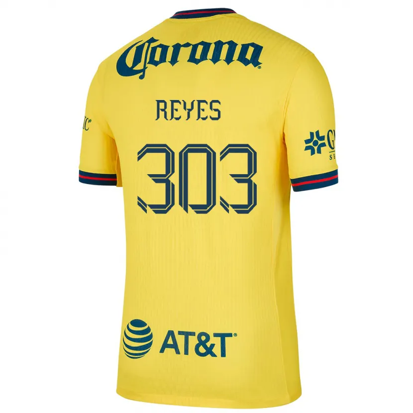 Danxen Enfant Maillot Diego Reyes #303 Jaune Bleu Tenues Domicile 2024/25 T-Shirt