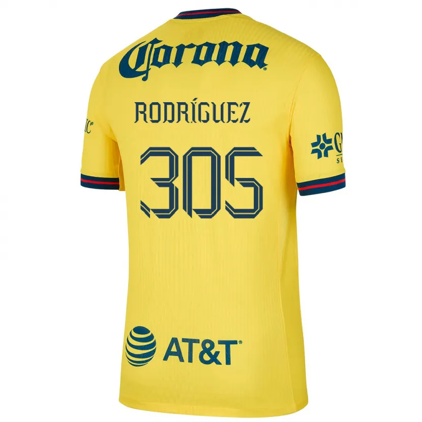 Danxen Enfant Maillot Bryan Rodríguez #305 Jaune Bleu Tenues Domicile 2024/25 T-Shirt