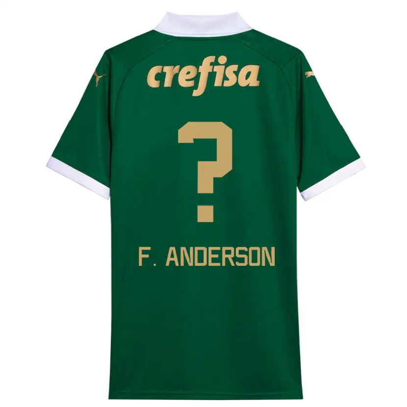 Danxen Enfant Maillot Felipe Anderson #0 Vert Blanc Tenues Domicile 2024/25 T-Shirt