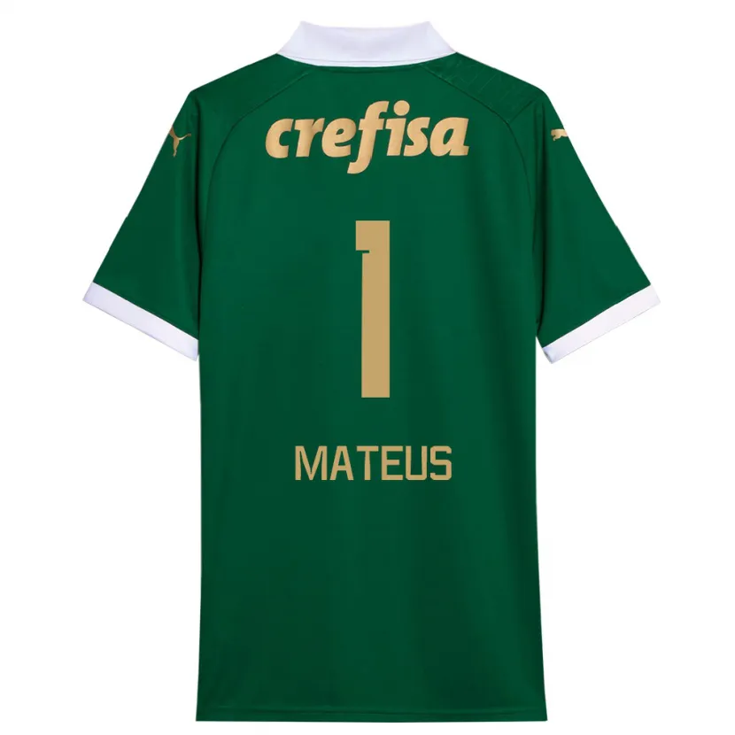 Danxen Enfant Maillot Mateus #1 Vert Blanc Tenues Domicile 2024/25 T-Shirt