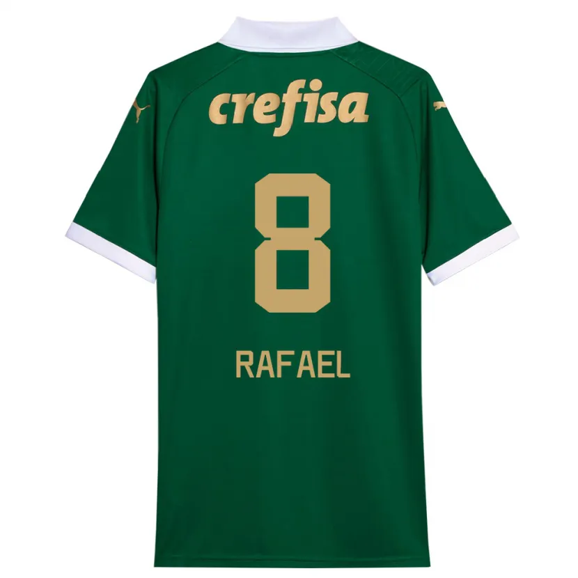 Danxen Enfant Maillot Zé Rafael #8 Vert Blanc Tenues Domicile 2024/25 T-Shirt