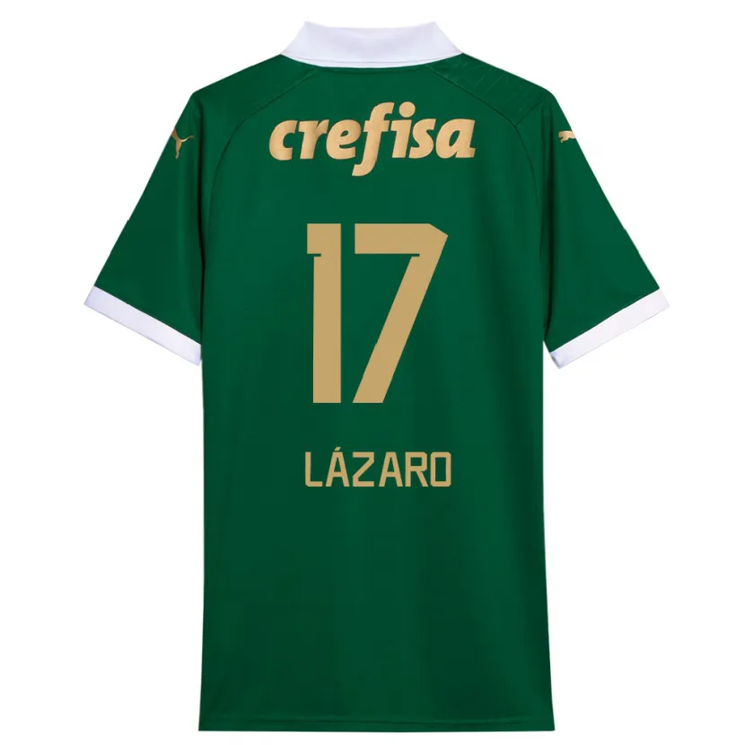 Danxen Enfant Maillot Lázaro #17 Vert Blanc Tenues Domicile 2024/25 T-Shirt