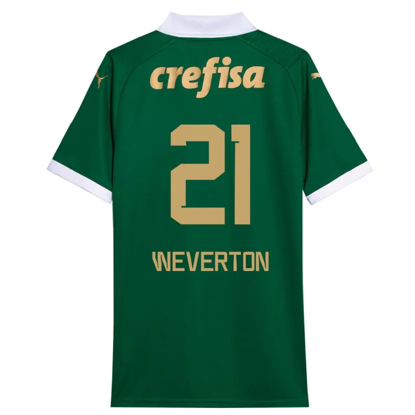 Danxen Enfant Maillot Weverton #21 Vert Blanc Tenues Domicile 2024/25 T-Shirt