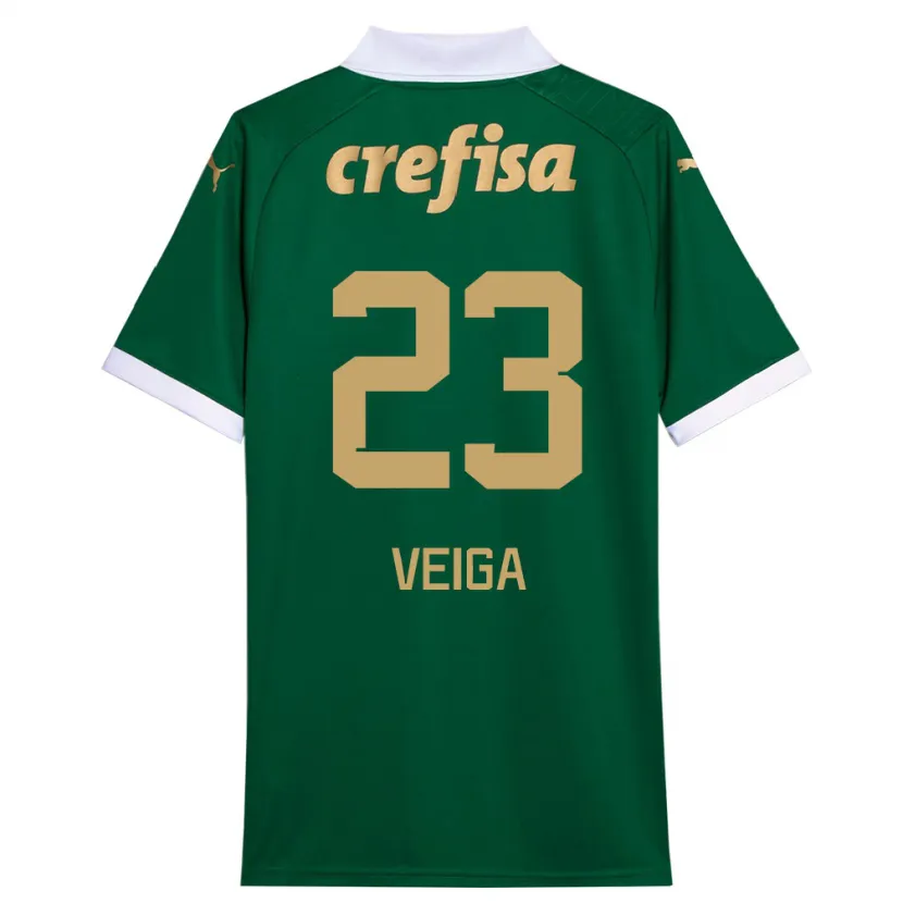 Danxen Enfant Maillot Raphael Veiga #23 Vert Blanc Tenues Domicile 2024/25 T-Shirt