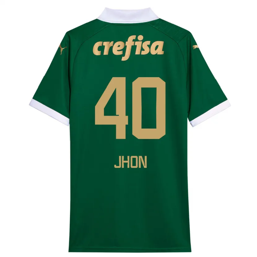 Danxen Enfant Maillot Jhon Jhon #40 Vert Blanc Tenues Domicile 2024/25 T-Shirt