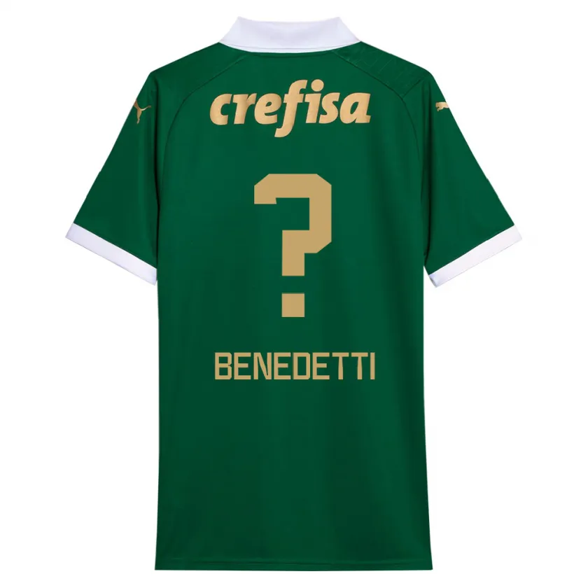 Danxen Enfant Maillot Luis Benedetti #0 Vert Blanc Tenues Domicile 2024/25 T-Shirt