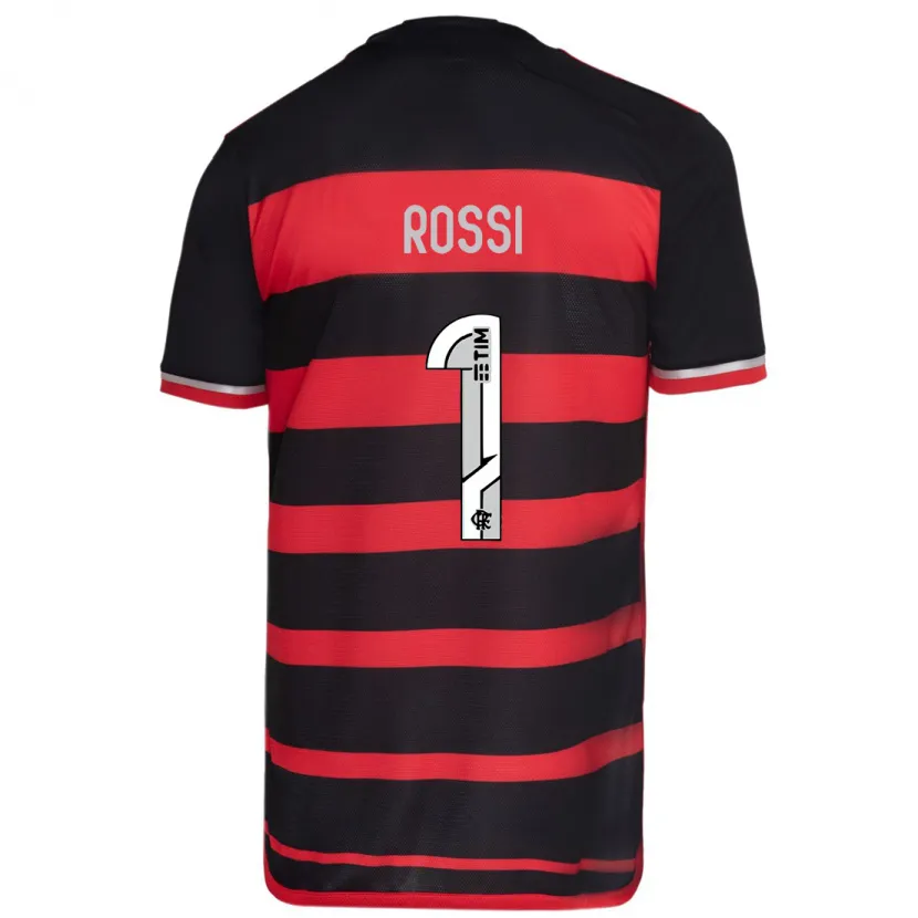 Danxen Enfant Maillot Agustín Rossi #1 Rouge Noir Tenues Domicile 2024/25 T-Shirt