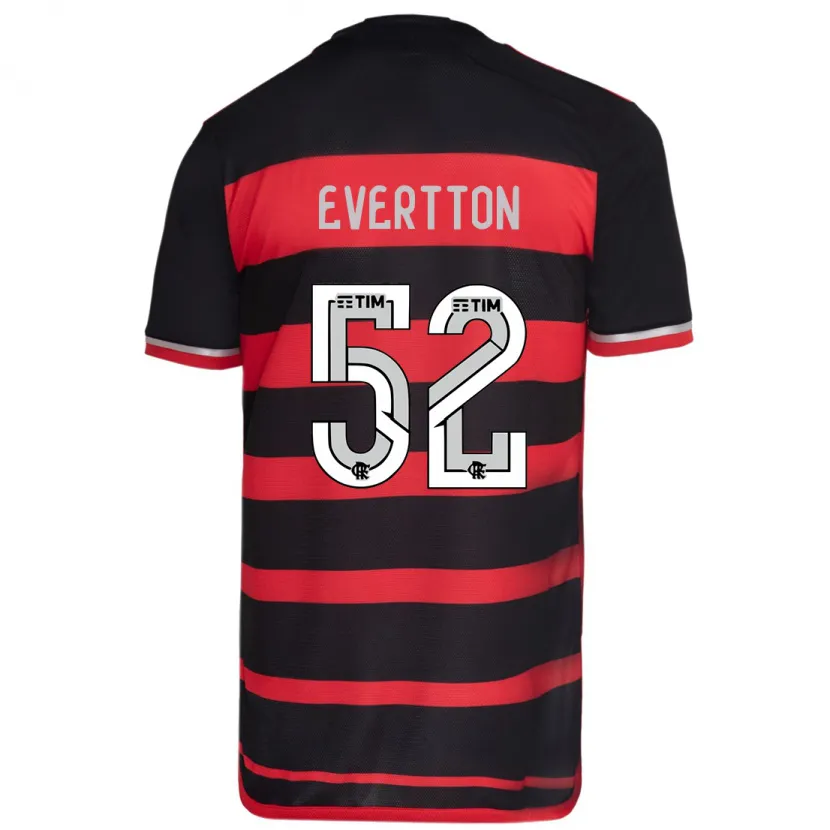 Danxen Enfant Maillot Evertton #52 Rouge Noir Tenues Domicile 2024/25 T-Shirt