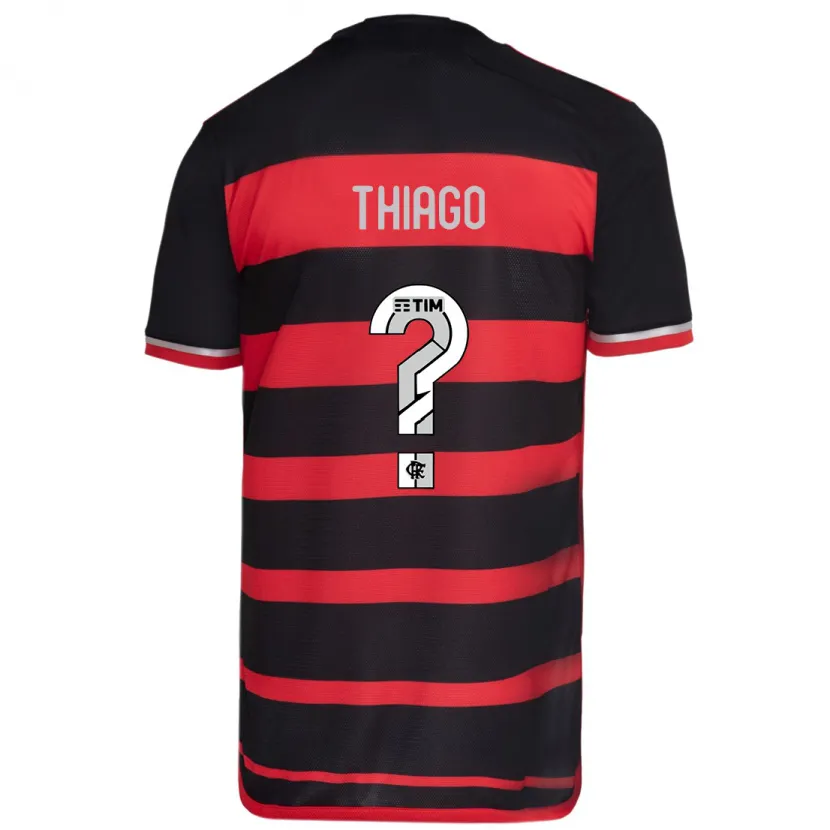 Danxen Enfant Maillot Victor Thiago #0 Rouge Noir Tenues Domicile 2024/25 T-Shirt